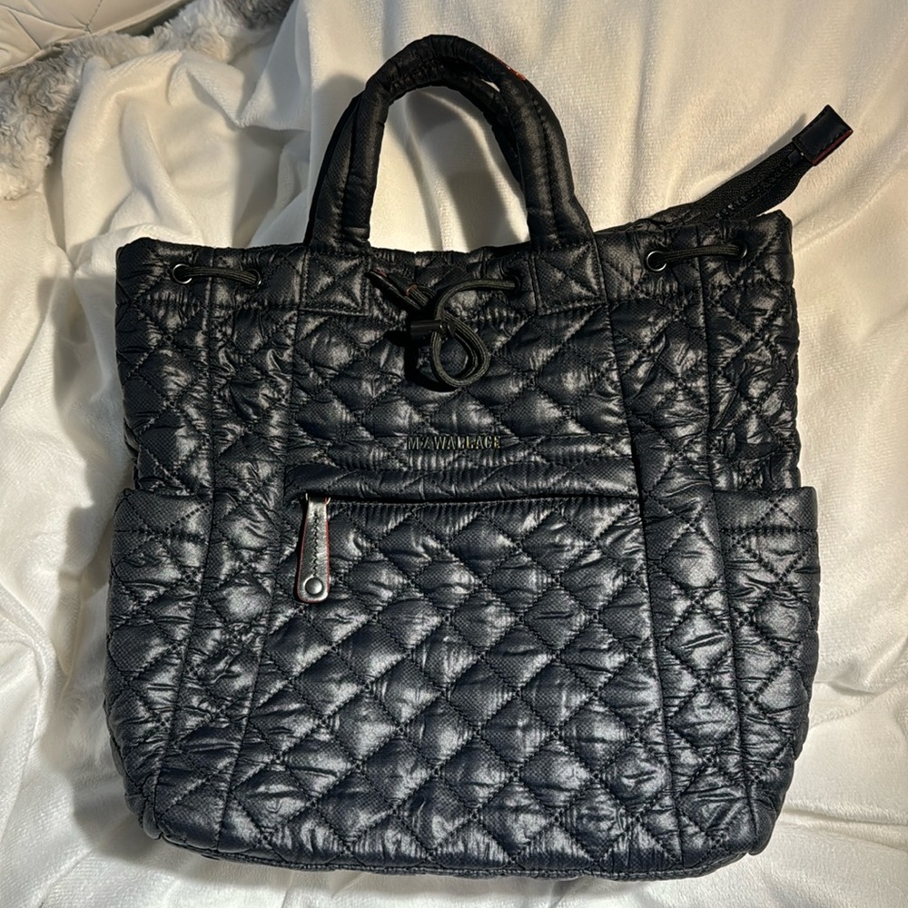 MZ Wallace Metro Convertible Backpack Black New